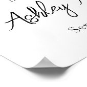 Pink Pearl Bow Baptism Welcome  ポスター (角)