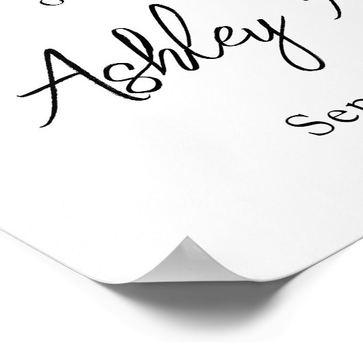 Pink Pearl Bow Baptism Welcome  ポスター (角)