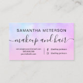 Pink Pearl Ombre Holographic Beauty Makeup Script 名刺 (裏面)