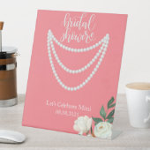 pink pearls bridal shower 台座サイン (インサイチュ)