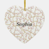 Pink Pearls Gold Chain   セラミックオーナメント (正面)