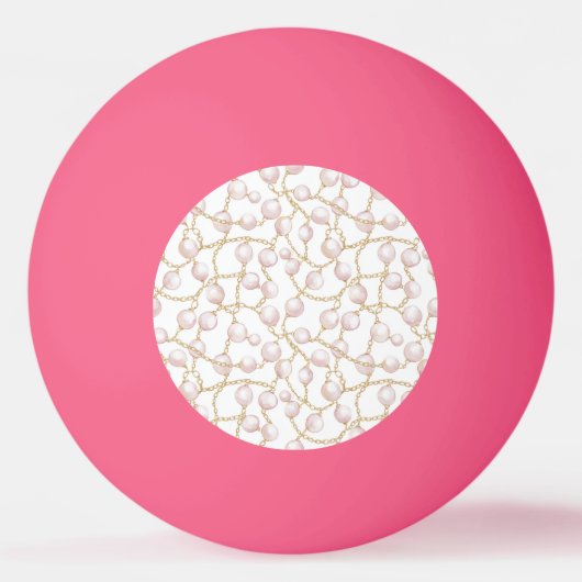 Pink Pearls Gold Chain   卓球ボール (裏面)
