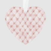 Pink Pearls Gold Chain Christmas オーナメント (裏面)