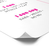 Pink Penguin First Birthday Milestone ポスター (角)