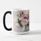  Pink Peonies Art Deco Morphing Mug モーフィングマグカップ (左)