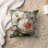 Pink Peonies Elegant クッション (ブランケット)
