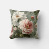 Pink Peonies Elegant クッション (正面)