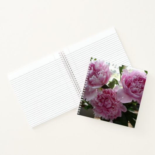 Pink Peonies Spiral Notebook ノートブック (内部)