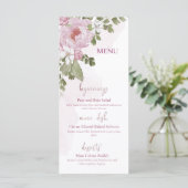 Pink Peonies Wedding Menu メニュー (スタンド正面)