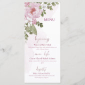 Pink Peonies Wedding Menu メニュー (正面)