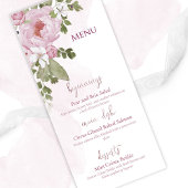 Pink Peonies Wedding Menu メニュー