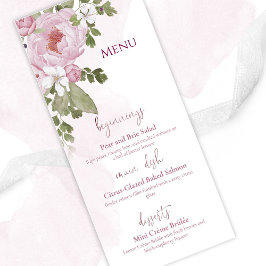 Pink Peonies Wedding Menu メニュー