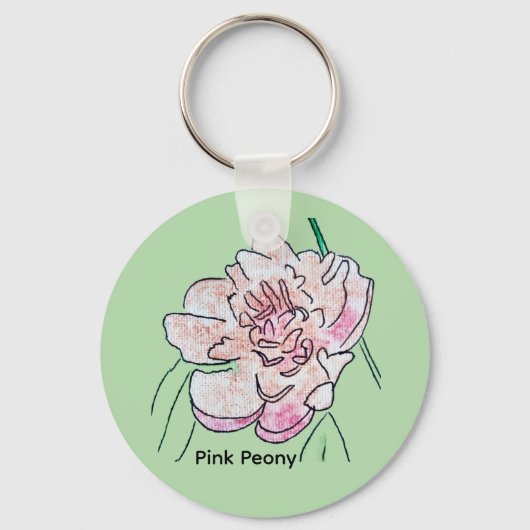 Pink Peony キーホルダー (正面)