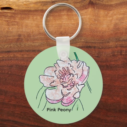 Pink Peony キーホルダー (裏面)