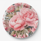 Pink Peony ペーパープレート (正面)