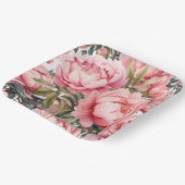 Pink Peony ペーパープレート (傾斜あり)