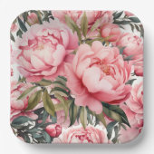 Pink Peony ペーパープレート (正面)