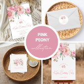 Pink Peony 30th Birthday Invitation 招待状