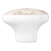Pink Peony and Rose Pattern セラミックノブ (側面)