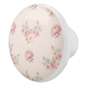 Pink Peony and Rose Pattern セラミックノブ (右)