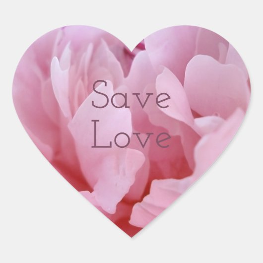 Pink Peony Blossom.text. ハートシール (正面)