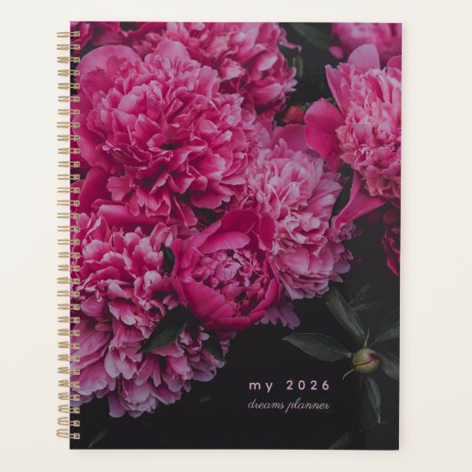Pink Peony Dreams Planner プランナー手帳 (正面)