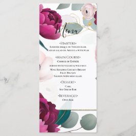 Pink Peony Eucalyptus Garden Floral Glam Menu メニュー