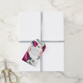 Pink Peony Eucalyptus Garden Floral Glam Wedding  ギフトタグ (より糸付き)