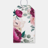 Pink Peony Eucalyptus Garden Floral Glam Wedding  ギフトタグ (裏面)