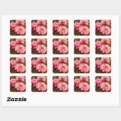 Pink  Peony Flower スクエアシール (シート)