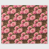 Pink  Peony Flower ラッピングペーパー (フラット)