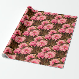 Pink  Peony Flower ラッピングペーパー