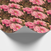 Pink  Peony Flower ラッピングペーパー (角)