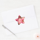 Pink  Peony Flower 星シール (封筒)