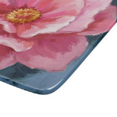 Pink Peony Flower Watercolor Floral カッティングボード (角)