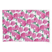 Pink Peony Photo Pattern Romantic Girly Modern 枕カバー (正面)