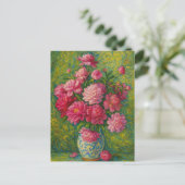 Pink Peony Postcard ポストカード (スタンド正面)