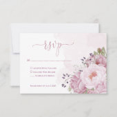 Pink Peony RSVP Cards (正面)