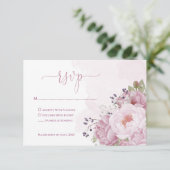 Pink Peony RSVP Cards (スタンド正面)