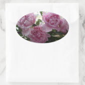 Pink Peony Stickers 楕円形シール (バッグ)