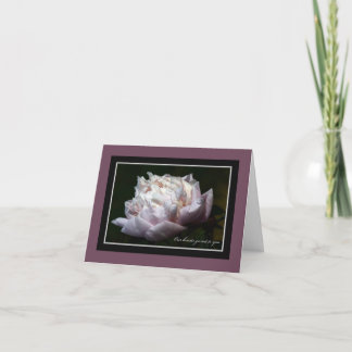Pink Peony Sympathy Note Card カード