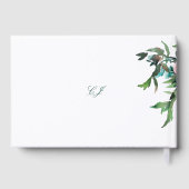 Pink Peony Watercolor Floral Wedding ゲストブック (裏面)