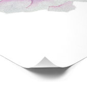 Pink Peony Watercolor Flower Poster フォトプリント (角)