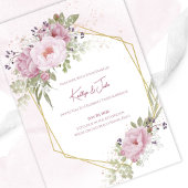 Pink Peony Wedding Invitation 招待状