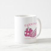 Pink Personal Farm Patch コーヒーマグカップ (正面右)