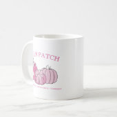Pink Personal Farm Patch コーヒーマグカップ (正面左)