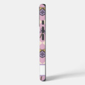 Pink Personalized Girly Checkered Case-Mate iPhoneケース (裏面 / 左)