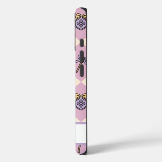 Pink Personalized Girly Checkered Case-Mate iPhoneケース (裏面 / 左)
