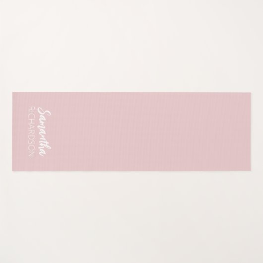 Pink Personalized Monogram Name ヨガマット (正面(横))