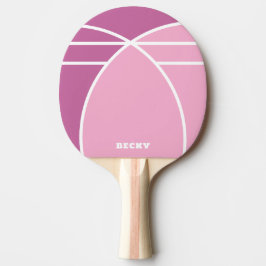 Pink Personalized Ping Pong Paddle with Name 卓球ラケット